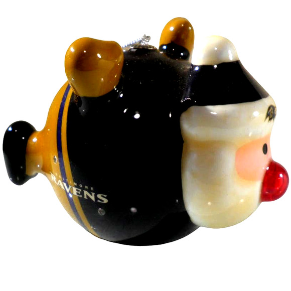 Baltimore Ravens NFL Licensed LED Santa and Snowman Christmas Ornaments - Picture 6 of 12